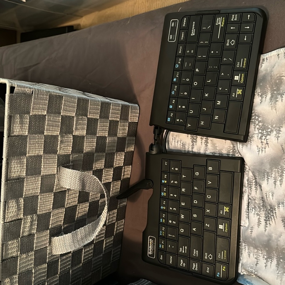 Gold touch Ergo Keyboard with Tenting and Angle adjustability